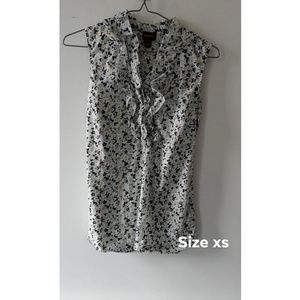 Floral ruffle tank top blouse